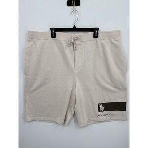 Polo Ralph Lauren Sweat Shorts Mens 4XLT TALL Beige Drawstring BIG PONY NWT $110